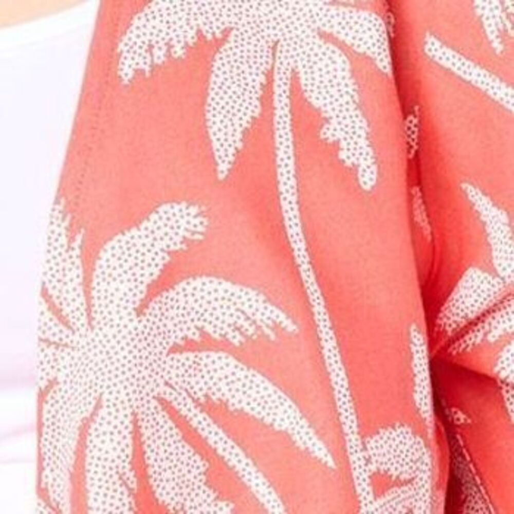 Belle by Kim Gravel Women's Top Plus Sz Sweater 3X Boutique Palm Orange A645777 - Picture 2 of 4